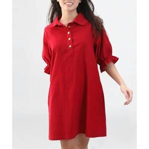 NEW NAVYBLEU noel mini dress in red